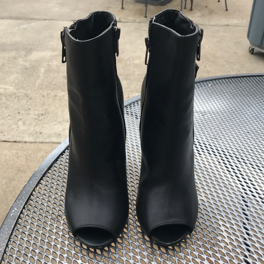 Steve Madden, Black Ankle Open Toe Boot, Size-6 - image 2